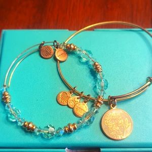 Alex and Ani "Mom" bracelet set